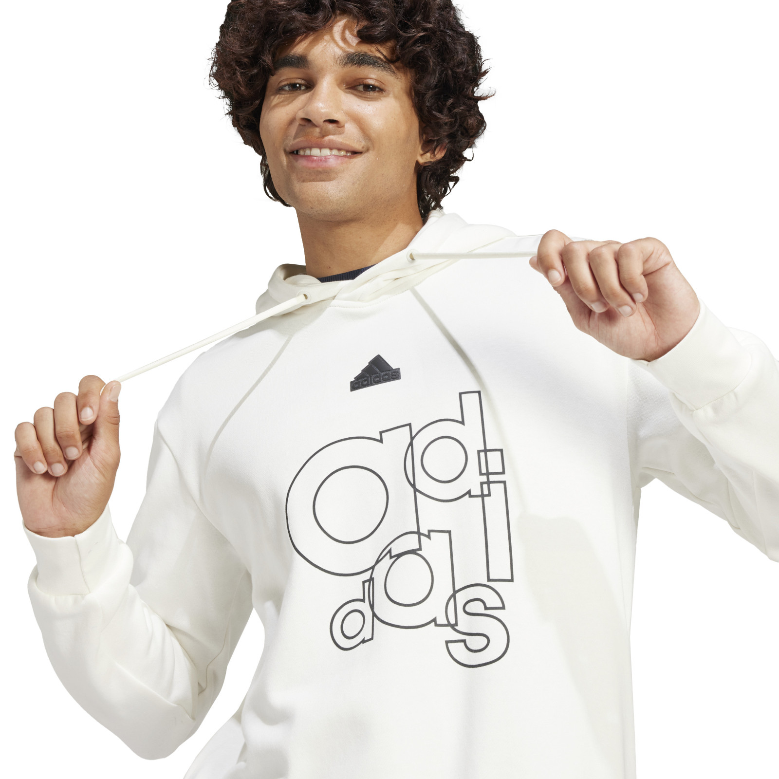 adidas Graphic Print Fleece Hoodie L.