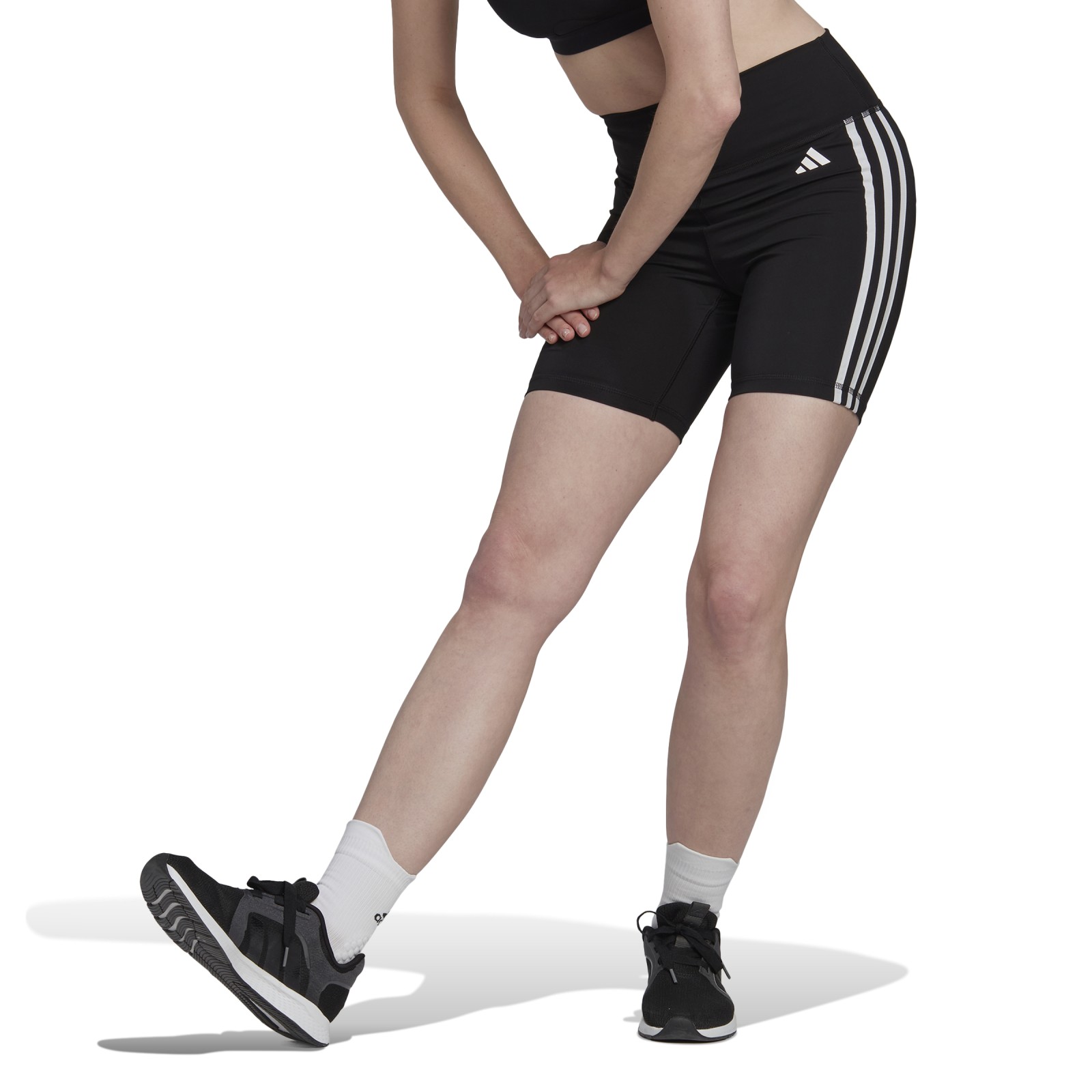 E-shop adidas Training Essentials 3-Stripes High-Waisted Short Leggings