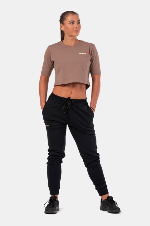 NEBBIA Minimalist Logo crop top M.