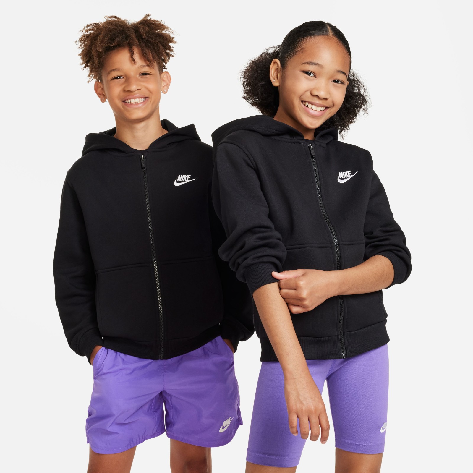 Nike Sportswear Club Fleece Big Kids Full-Zip Hoodie XS.