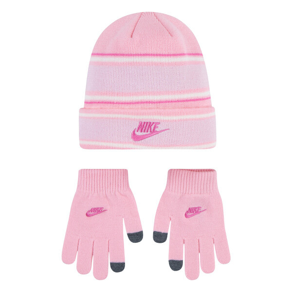 E-shop Nike multi stripe beanie set