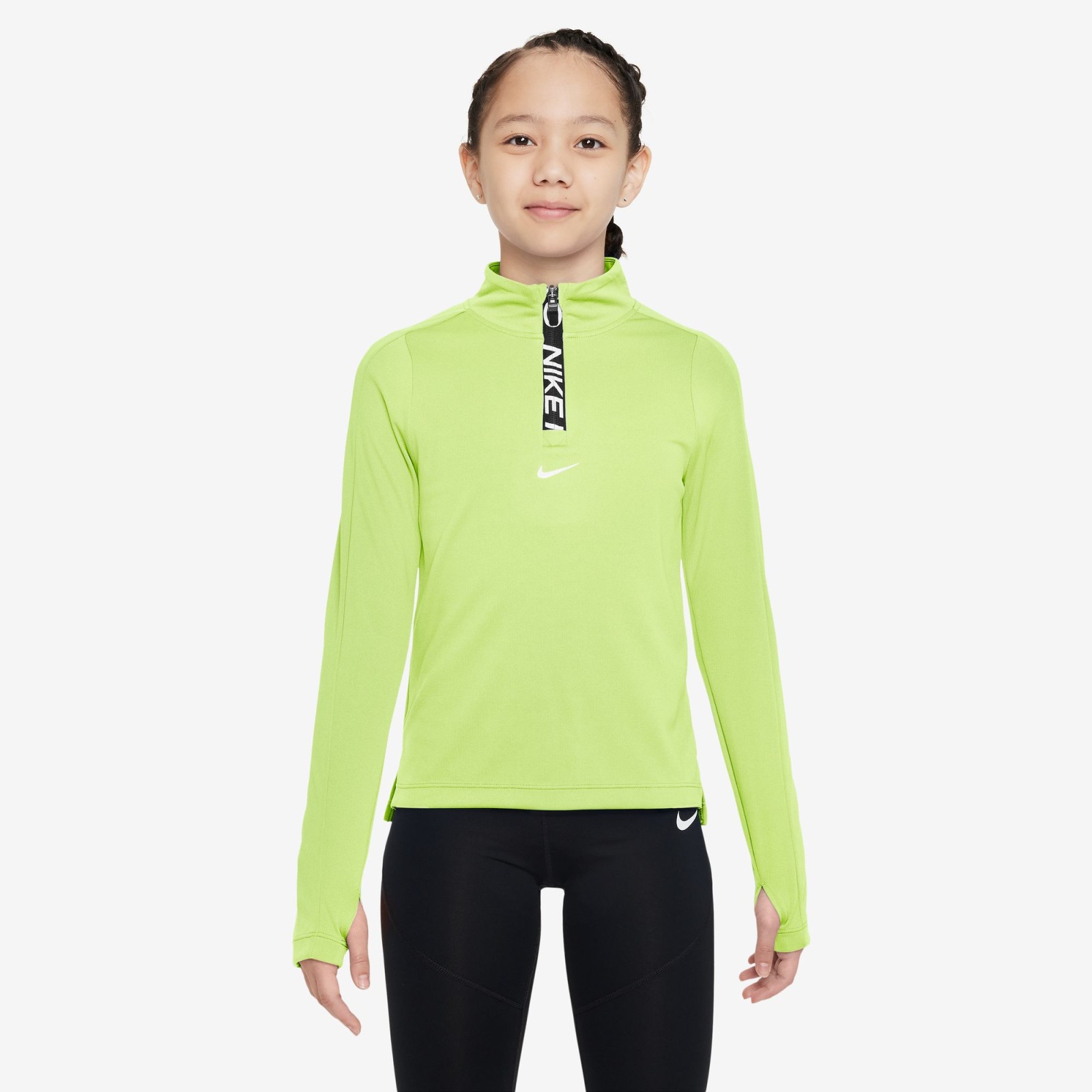 E-shop Nike Pro Girls Dri-FIT Long-Sleeve 1/2-Zip Top
