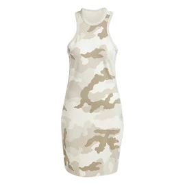 adidas Essentials 3-Stripes Camo Print Racer Back Tank Dress