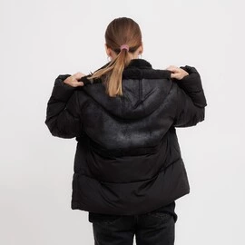 EA7 EMPORIO ARMANI HOODED JACKET WITH SHEEPSKIN