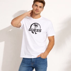GUESS CN SS LOGO PALM T-SHIRT