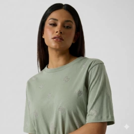 GUESS SILVY 4G SS CN T-SHIRT