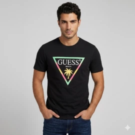 GUESS SS CN NEW TRIANGLE PALM TEE
